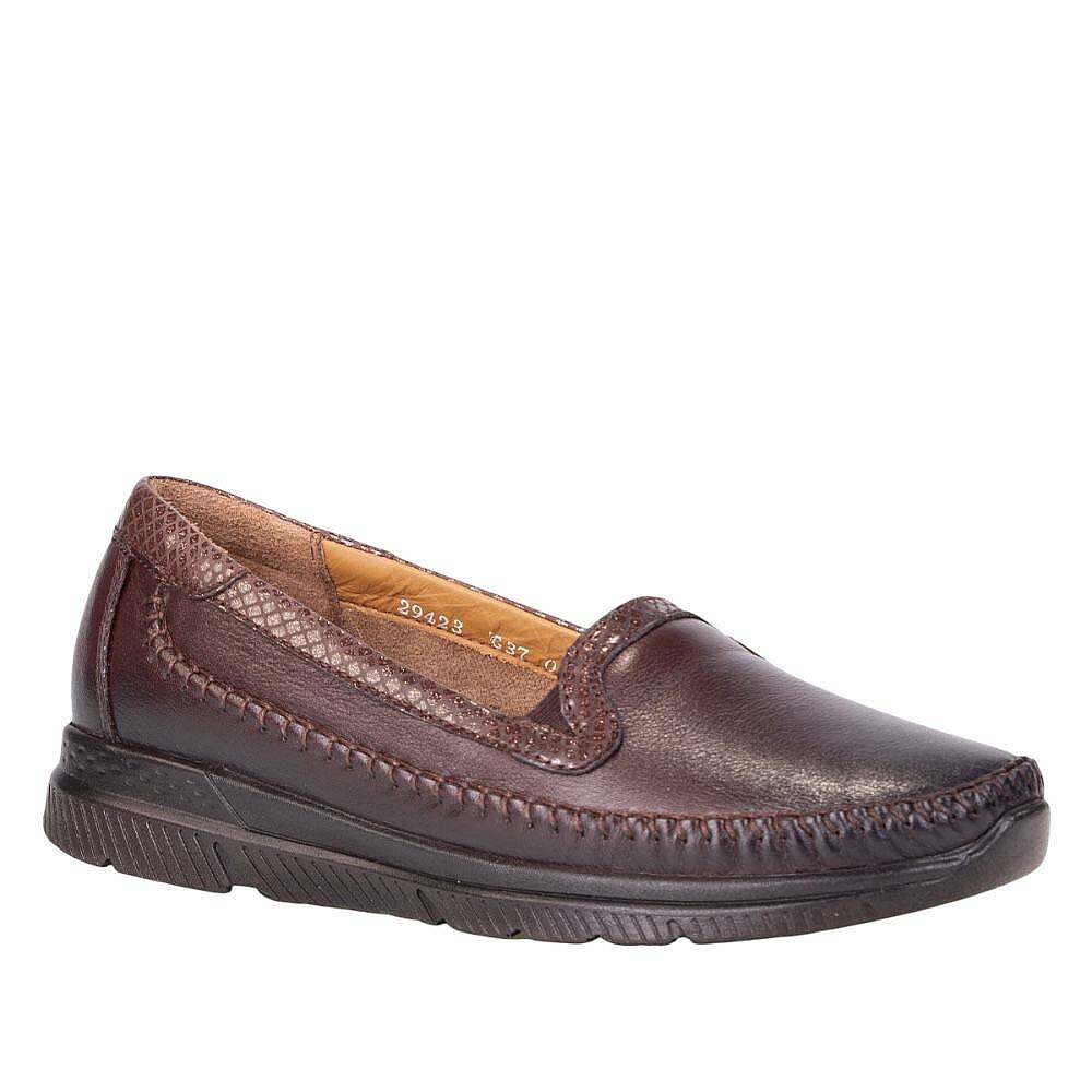 Forelli 29423 Laden-G Kahve Kadın Comfort Deri Ayakkabı - 1