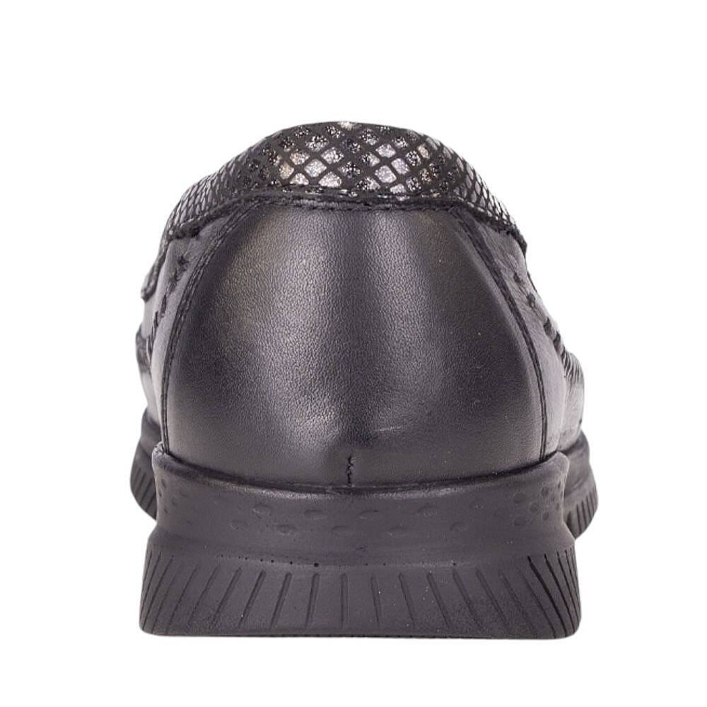 Forelli 29423 Laden-G Siyah Kadın Comfort Deri Ayakkabı - 3