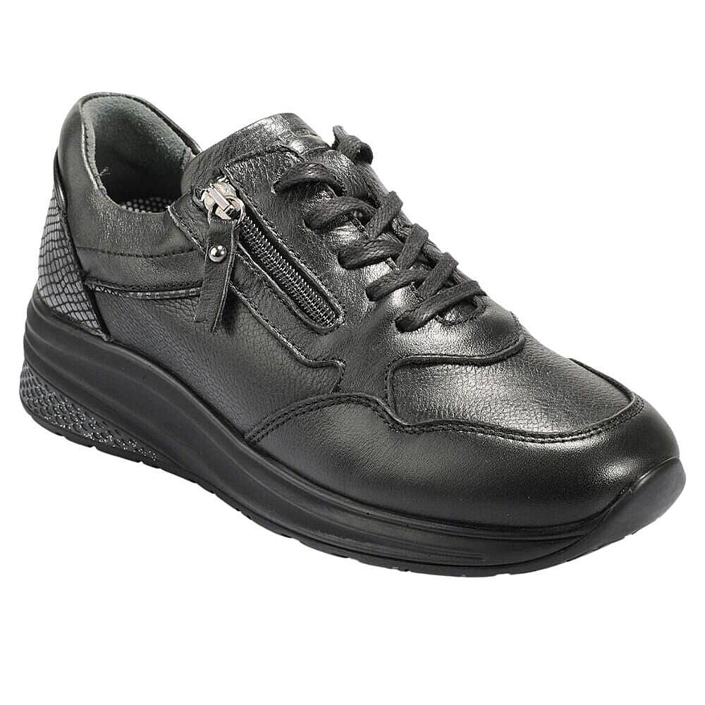 Forelli 30302-G Misha Siyah Kadın Comfort Deri Ayakkabı - 1