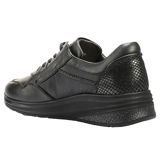 Forelli 30302-G Misha Siyah Kadın Comfort Deri Ayakkabı - 3