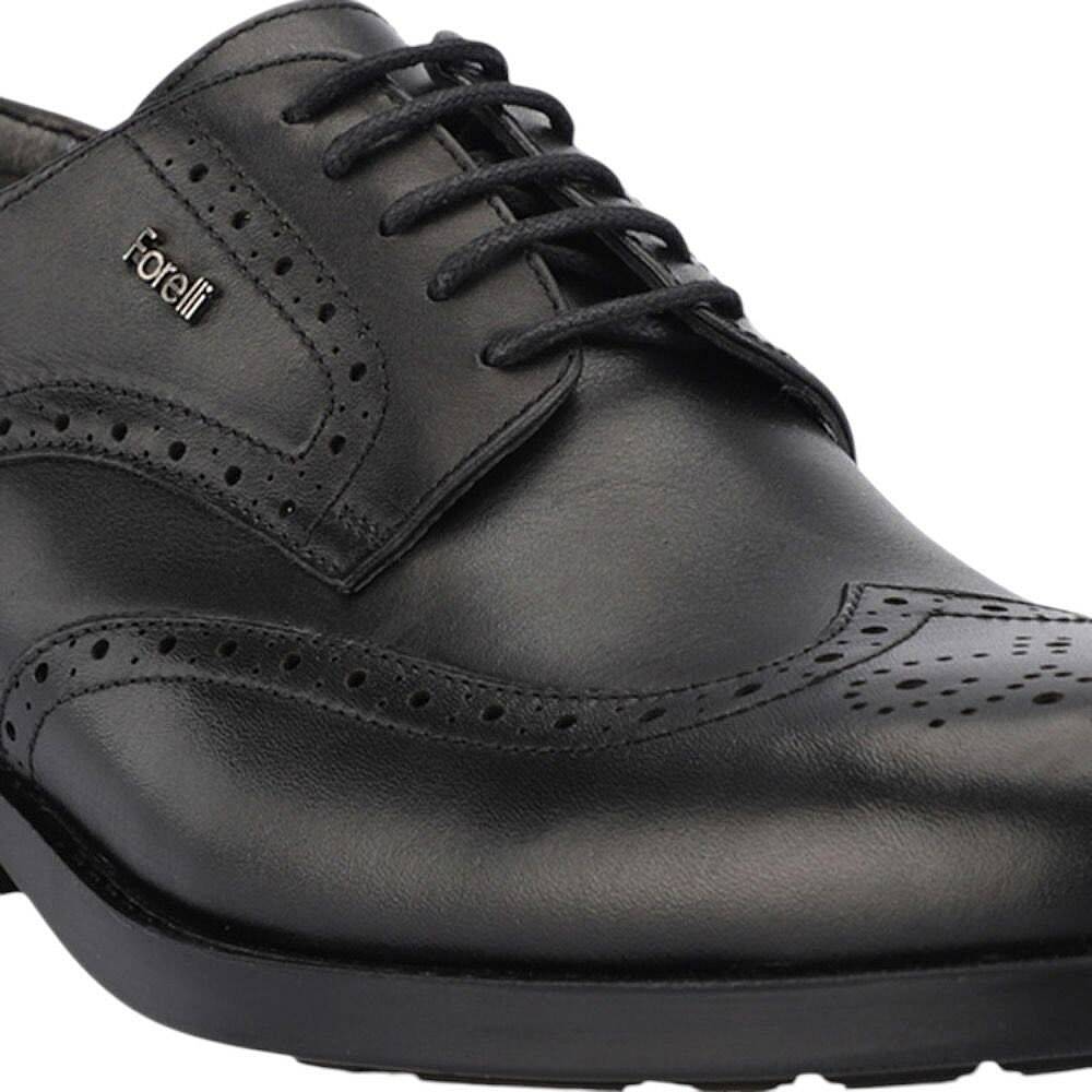 Forelli 31611-G York Siyah Erkek Comfort Deri Ayakkabı - 3