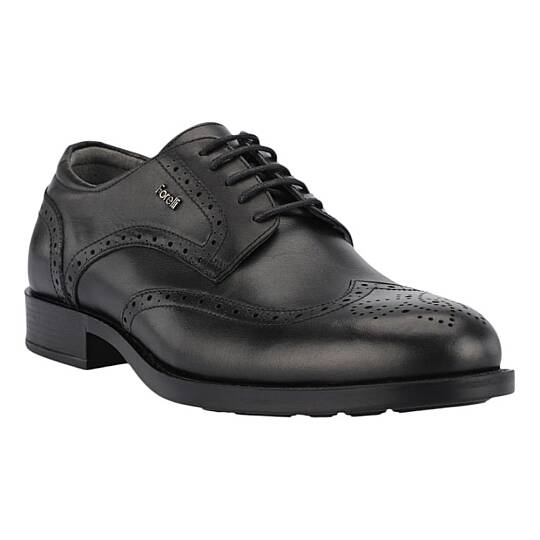 Forelli 31611-G York Siyah Erkek Comfort Deri Ayakkabı