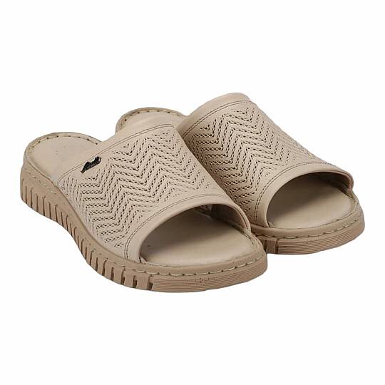 Forelli 38505 Sofia-G Bej Kadın Comfort Deri Terlik - 2