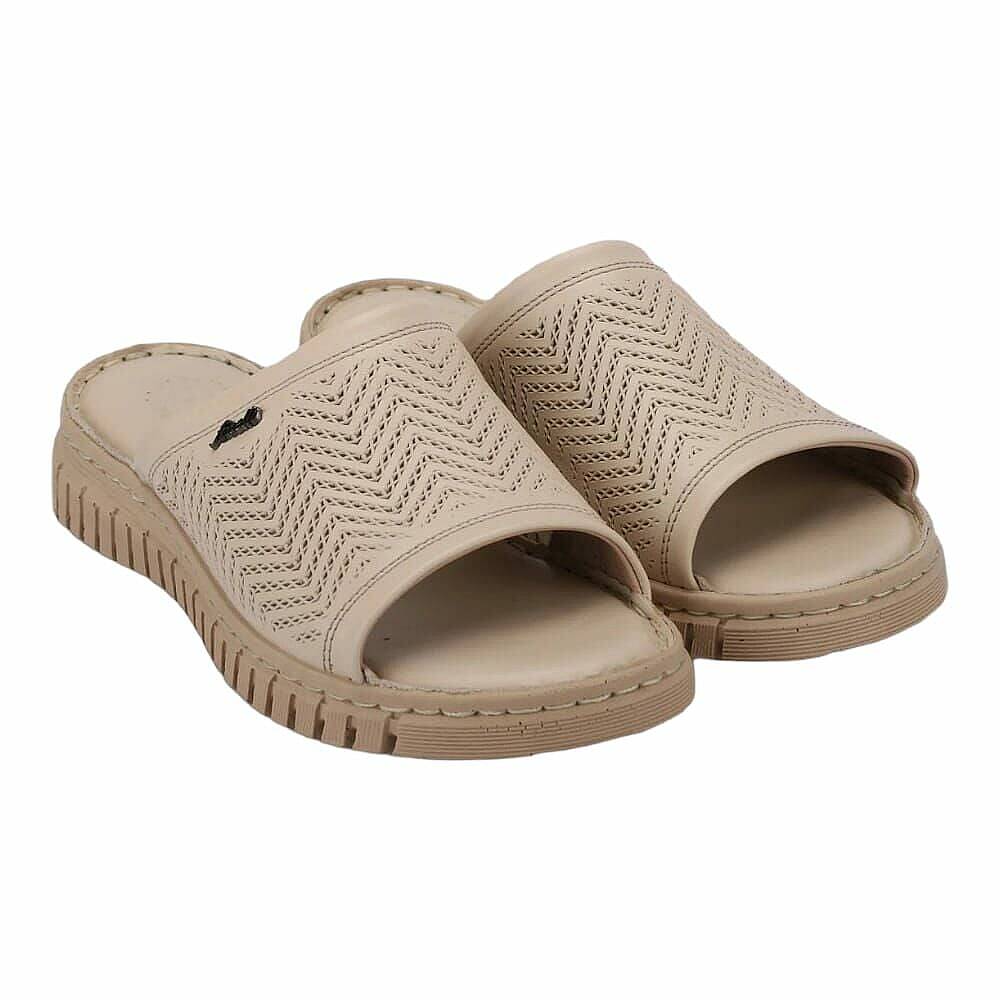 Forelli 38505 Sofia-G Bej Kadın Comfort Deri Terlik - 2