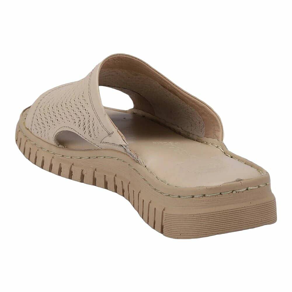 Forelli 38505 Sofia-G Bej Kadın Comfort Deri Terlik - 3
