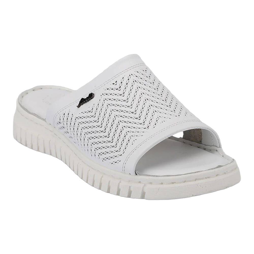 Forelli 38505 Sofia-G Beyaz Kadın Comfort Deri Terlik - 1