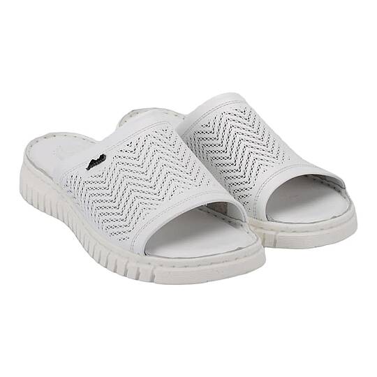 Forelli 38505 Sofia-G Beyaz Kadın Comfort Deri Terlik - 2