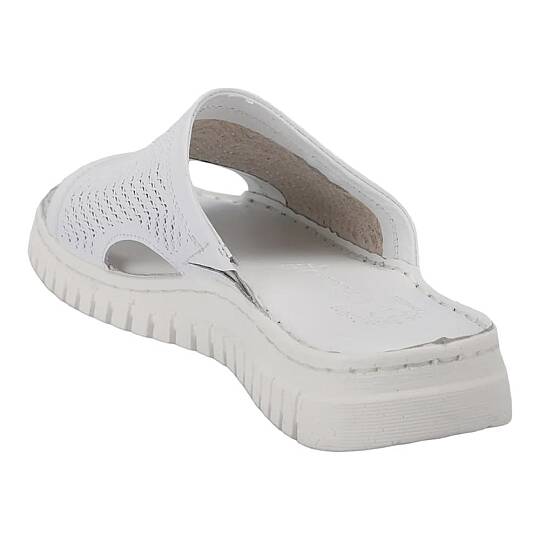 Forelli 38505 Sofia-G Beyaz Kadın Comfort Deri Terlik - 3
