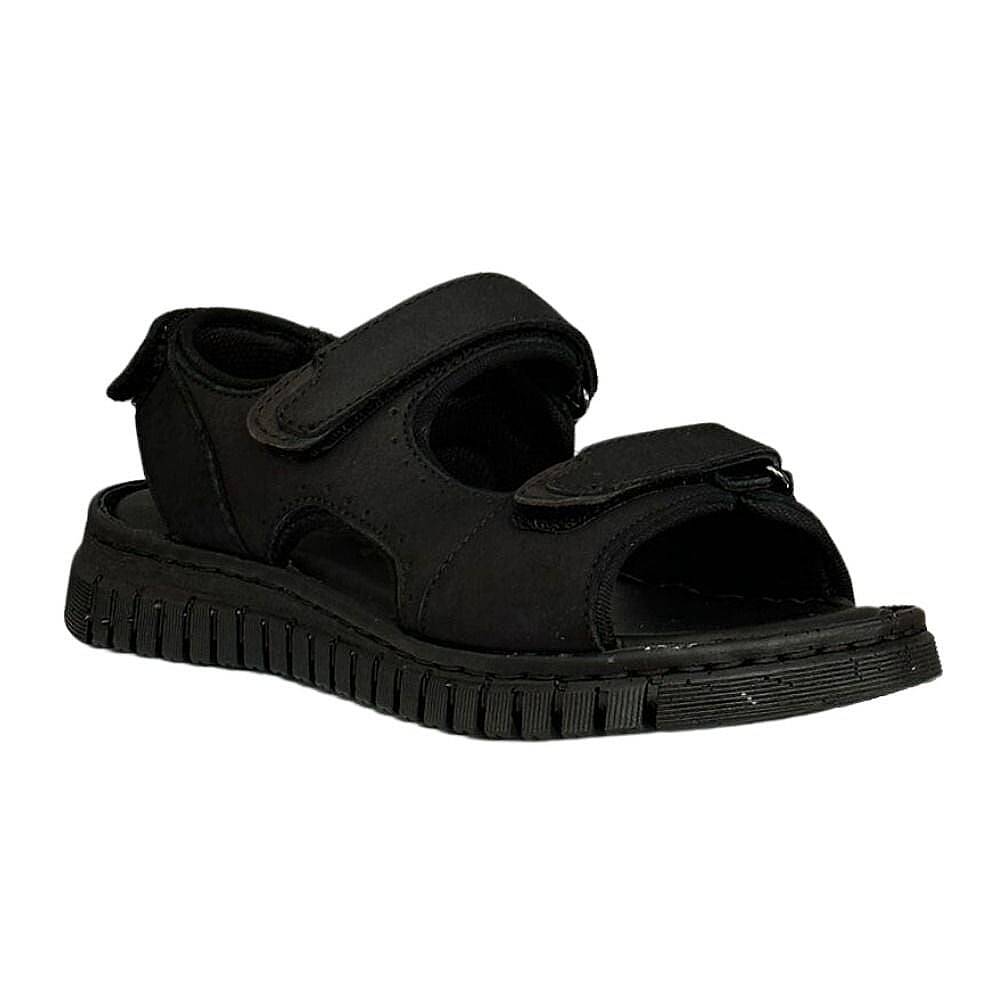 Forelli 38506 Arya-G Siyah Kadın Comfort Deri Sandalet - 1