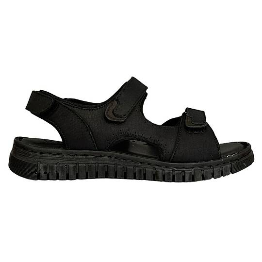 Forelli 38506 Arya-G Siyah Kadın Comfort Deri Sandalet - 2