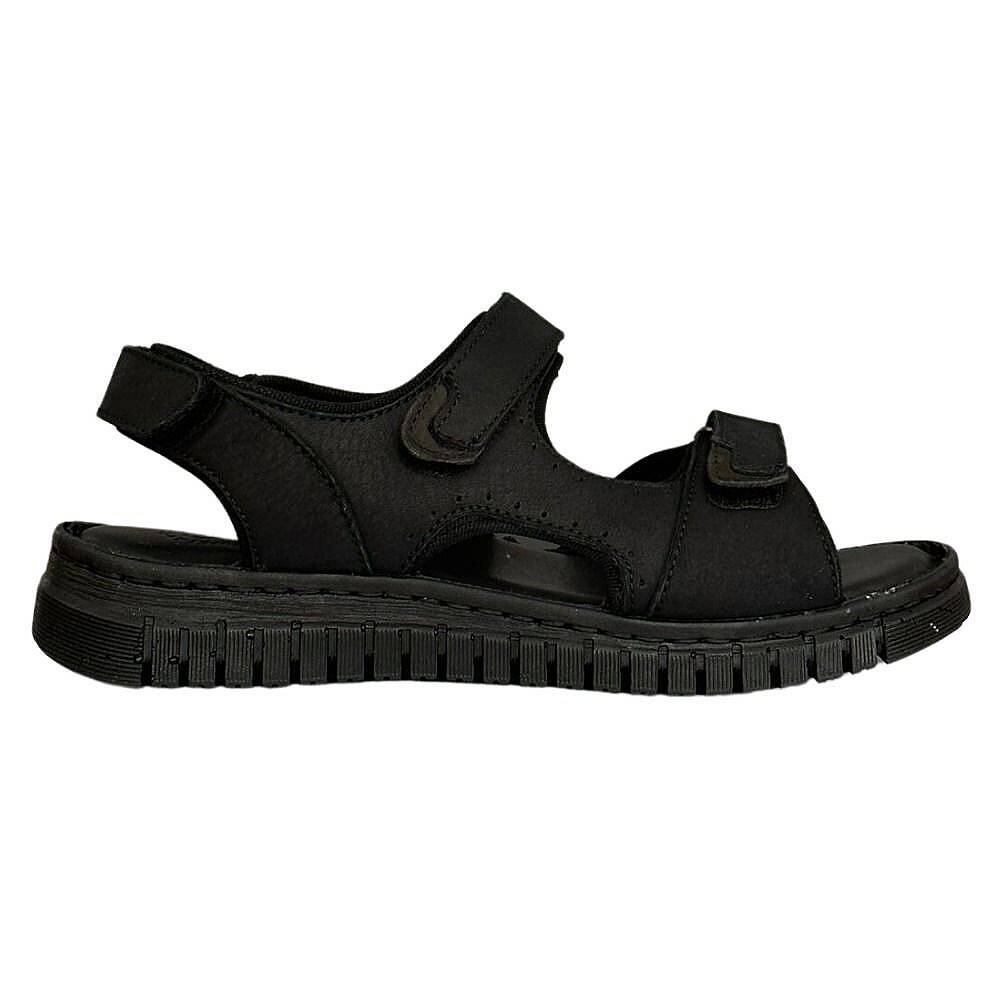 Forelli 38506 Arya-G Siyah Kadın Comfort Deri Sandalet - 2