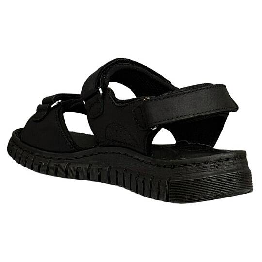 Forelli 38506 Arya-G Siyah Kadın Comfort Deri Sandalet - 3