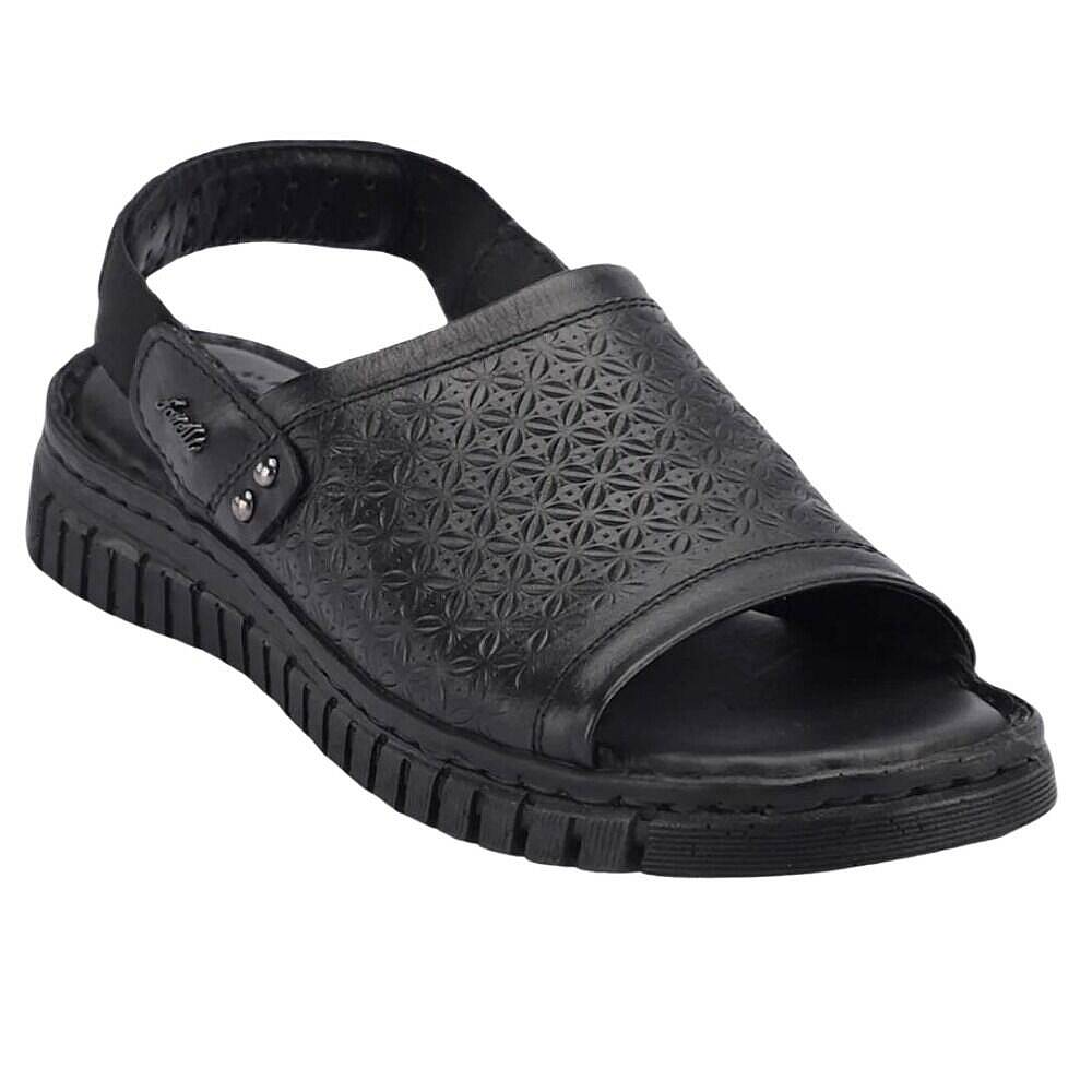 Forelli 38507 Alice-G Siyah Kadın Comfort Deri Sandalet - 1