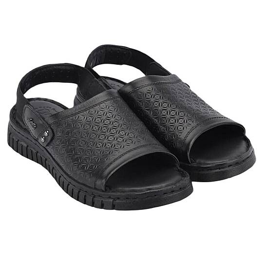 Forelli 38507 Alice-G Siyah Kadın Comfort Deri Sandalet - 2