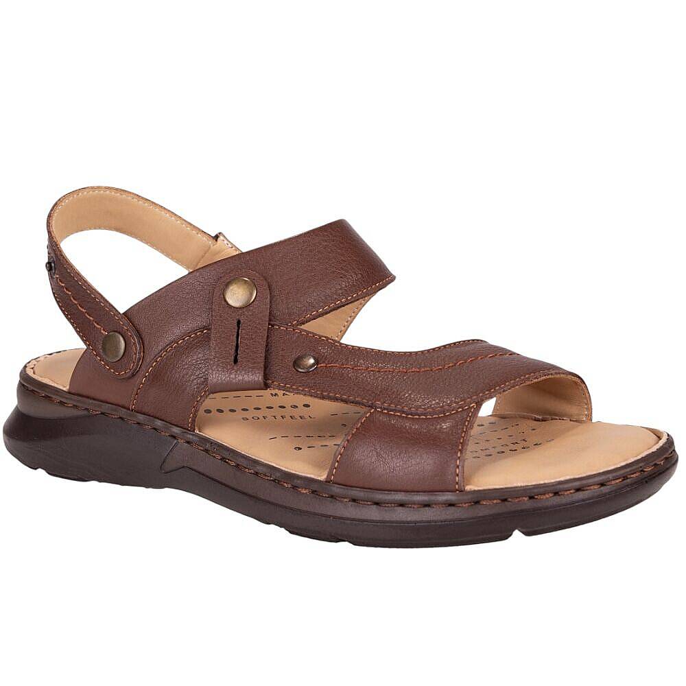 Forelli 40507-G Ural Taba Erkek Deri Günlük Sandalet - 1