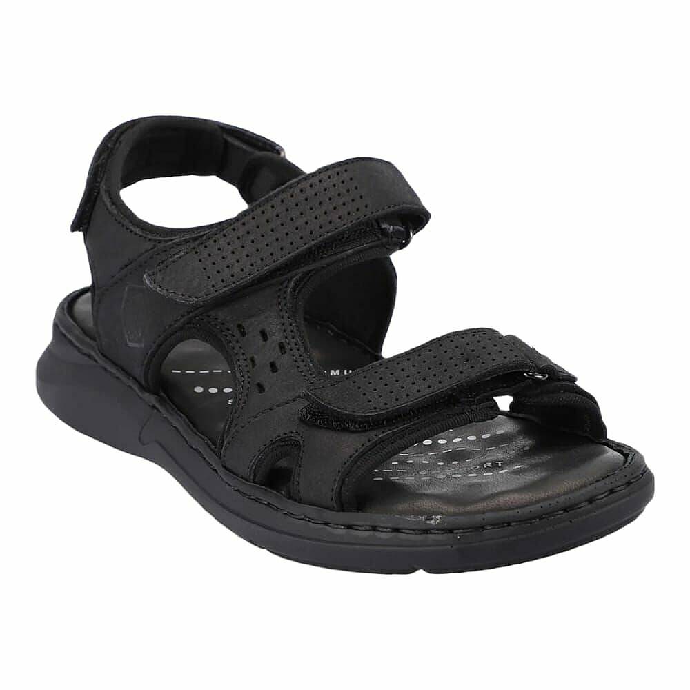 Forelli 40526-G Bruce Siyah Nubuk Erkek Günlük Sandalet - 1