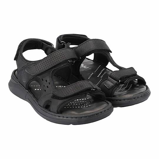 Forelli 40526-G Bruce Siyah Nubuk Erkek Günlük Sandalet - 2