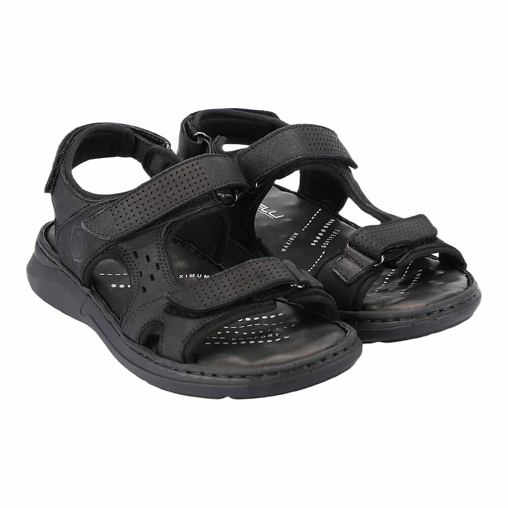 Forelli 40526-G Bruce Siyah Nubuk Erkek Günlük Sandalet - 2