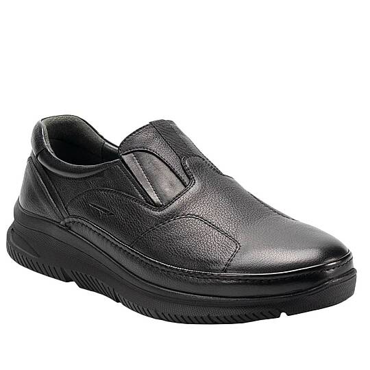 Forelli 46109-G For-Halluks Siyah Erkek Comfort Deri Ayakkabı