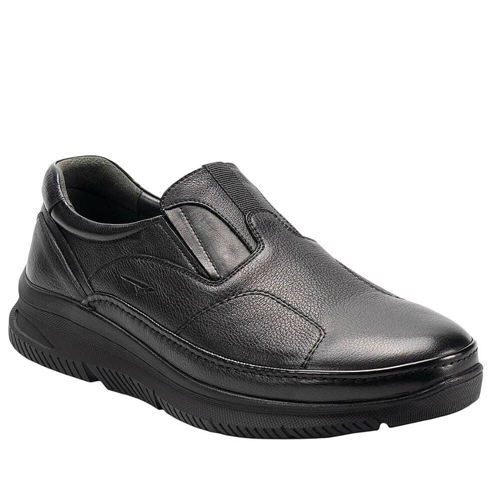 Forelli 46109-G For-Halluks Siyah Erkek Comfort Deri Ayakkabı - 1