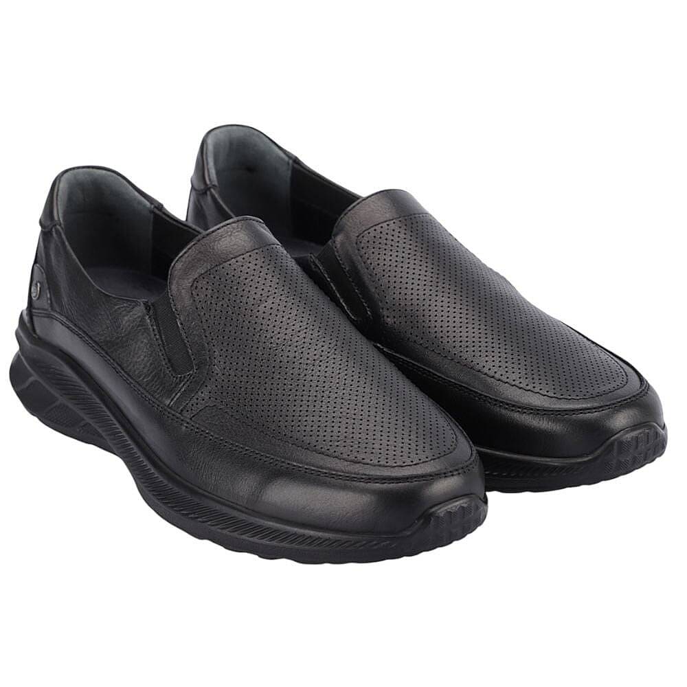 Forelli 46508-G Costa Siyah Erkek Comfort Deri Ayakkabı - 2