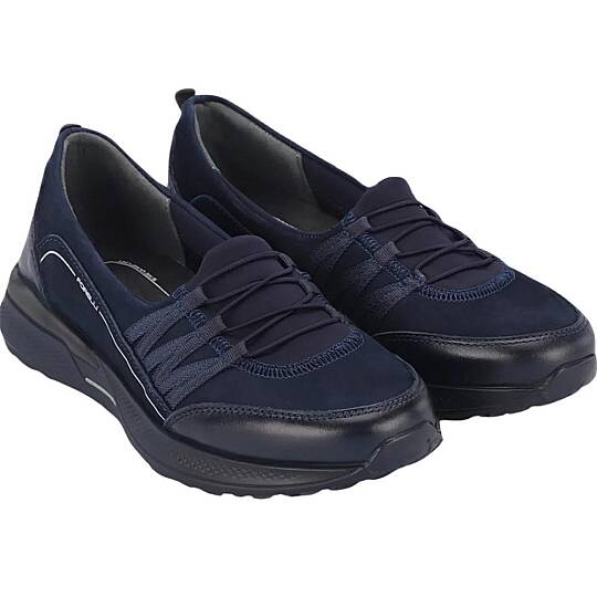 Forelli 46704-G Riba Lacivert Kadın Comfort Deri Ayakkabı - 2