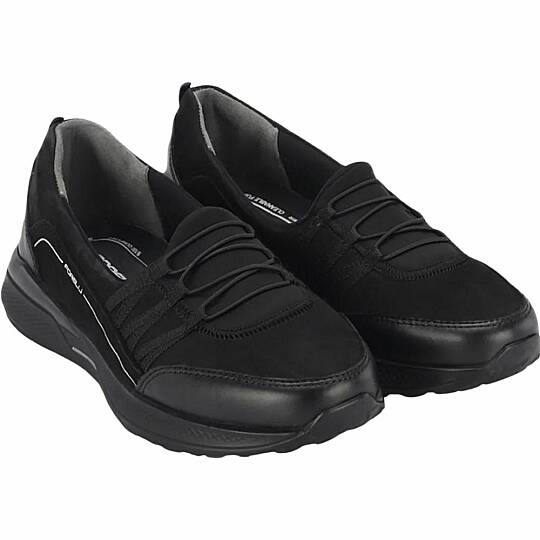 Forelli 46704-G Riba Siyah Kadın Comfort Deri Ayakkabı - 2