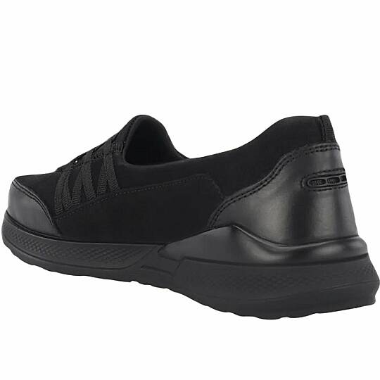 Forelli 46704-G Riba Siyah Kadın Comfort Deri Ayakkabı - 3