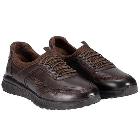 Forelli 46709-G Slins Kahve Kadın Comfort Deri Ayakkabı - 3