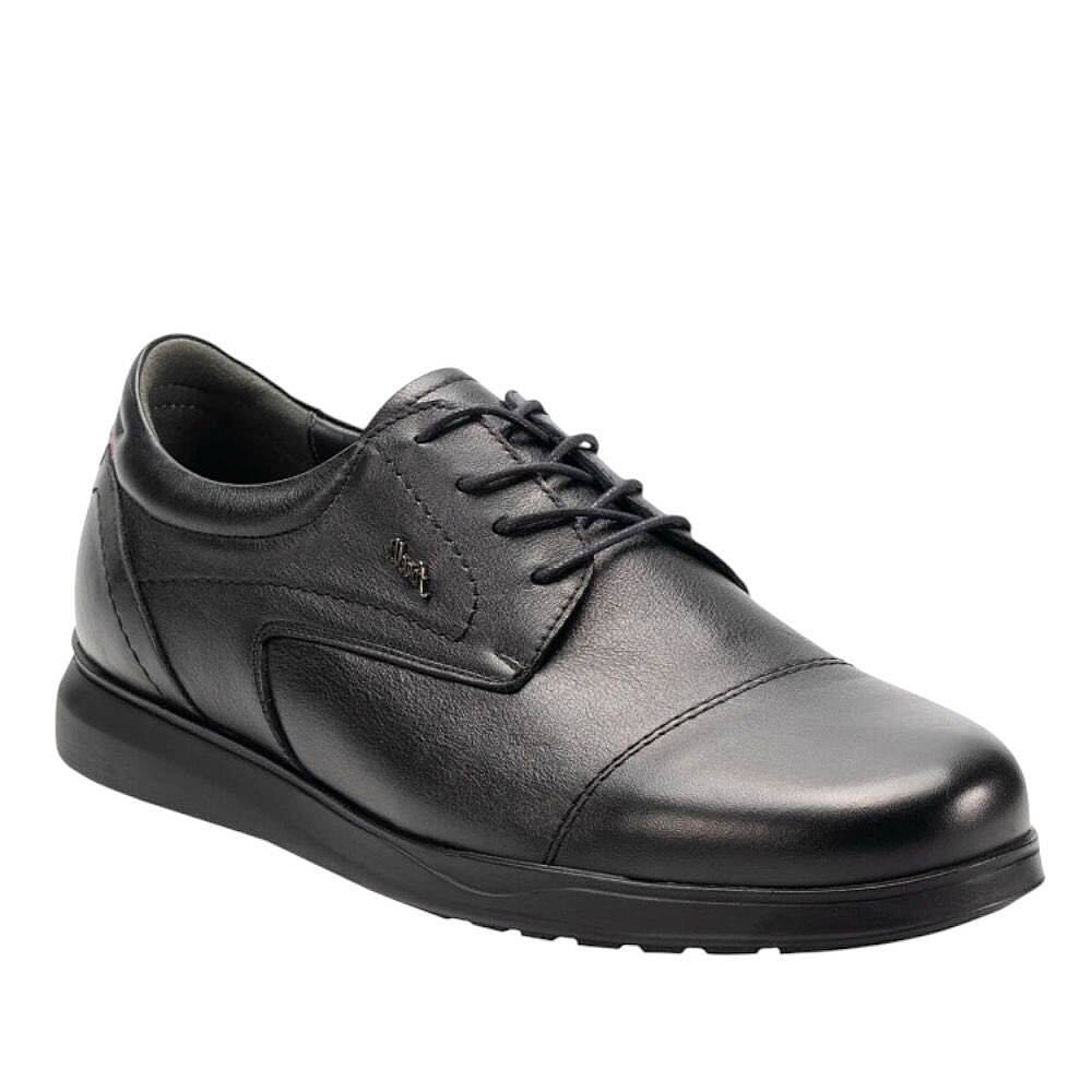 Forelli 46804-G Dani Siyah Erkek Comfort Deri Ayakkabı - 1