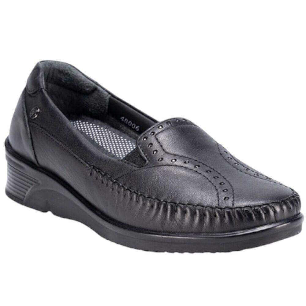 Forelli 48006-H Erva Siyah Kadın Comfort Deri Ayakkabı - 1
