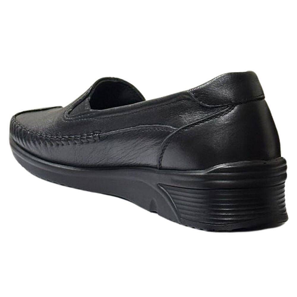 Forelli 48202-G Amelia Siyah Kadın Comfort Deri Ayakkabı - 3