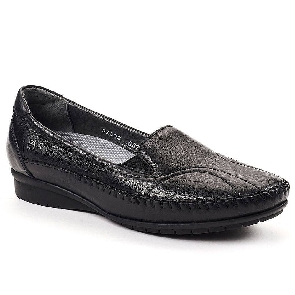 Forelli 51302 Lady-G Siyah Kadın Comfort Deri Ayakkabı - 1