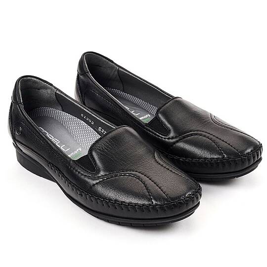Forelli 51302 Lady-G Siyah Kadın Comfort Deri Ayakkabı - 2