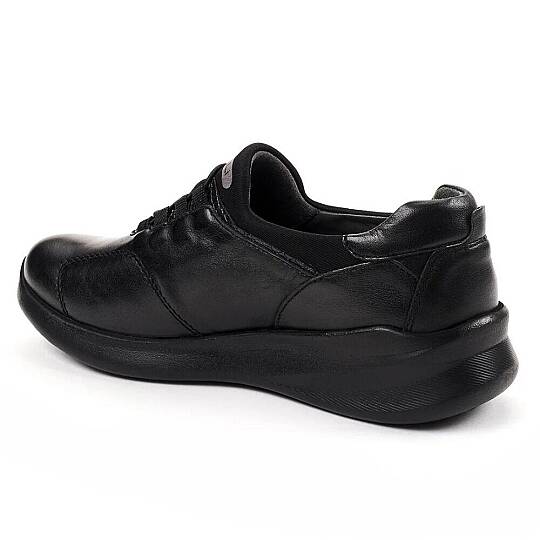 Forelli 54501-G Sandra Siyah Kadın Comfort Deri Ayakkabı - 3