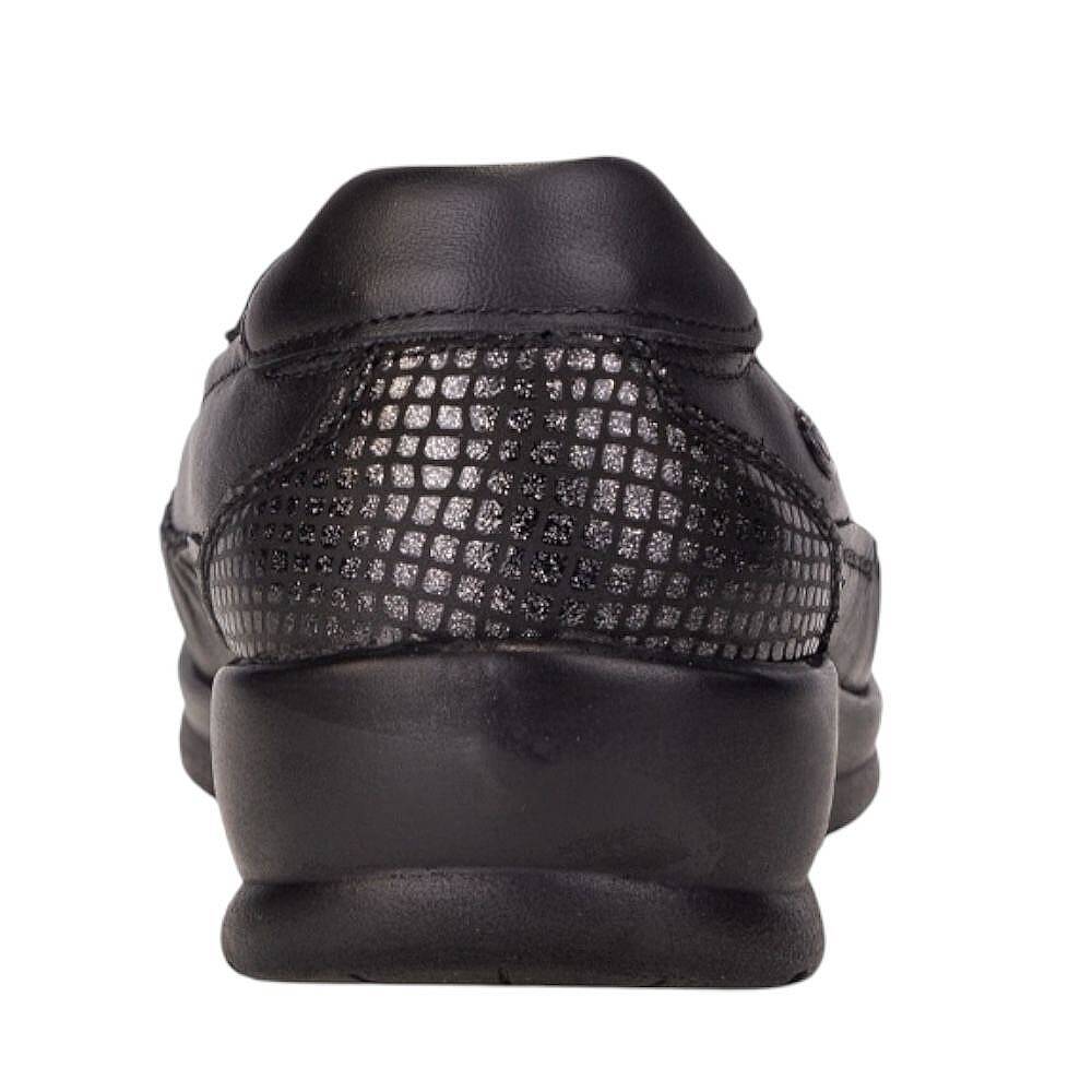 Forelli 55022-H Lina Siyah Kadın Comfort Deri Ayakkabı - 3