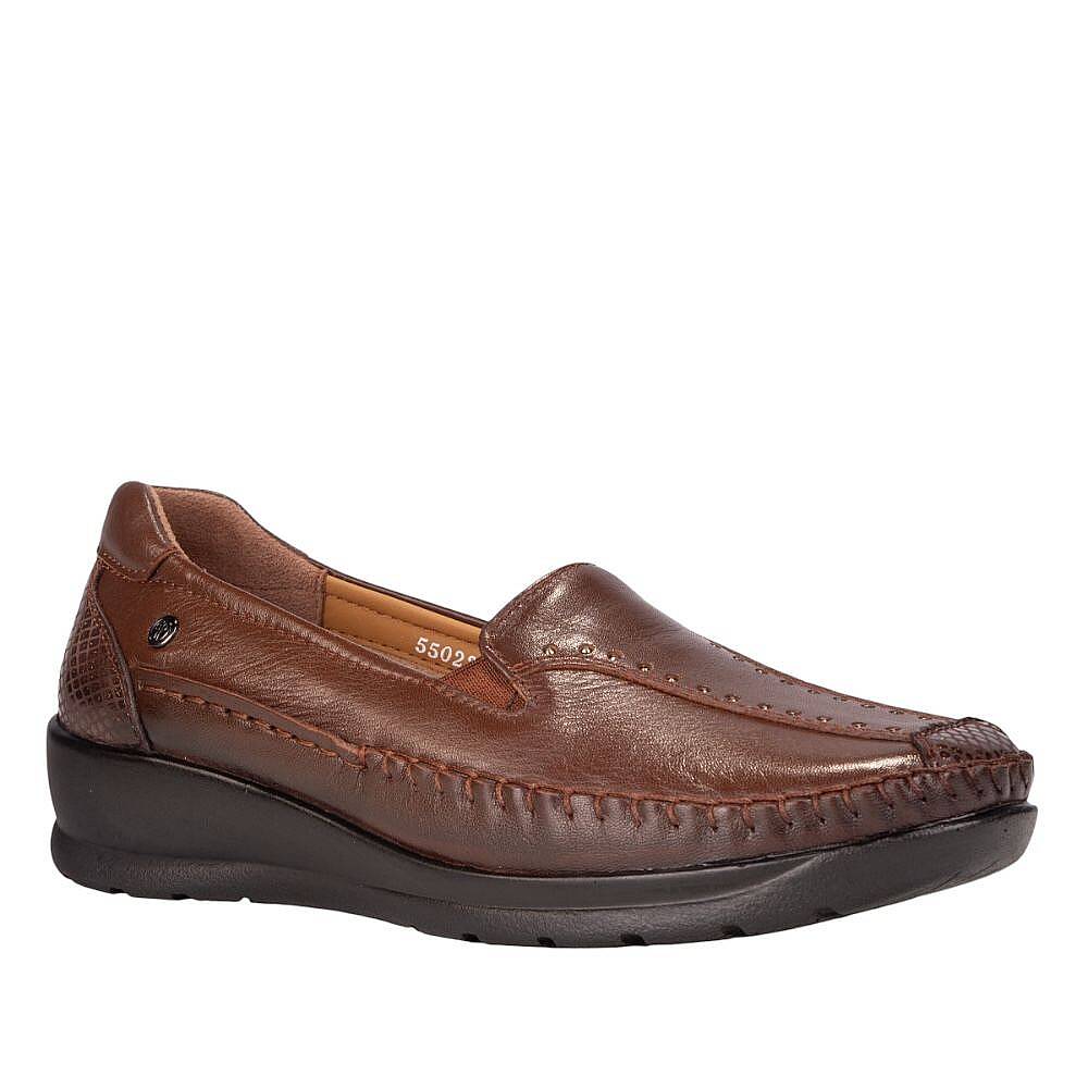 Forelli 55022-H Lina Taba Kadın Comfort Deri Ayakkabı - 1