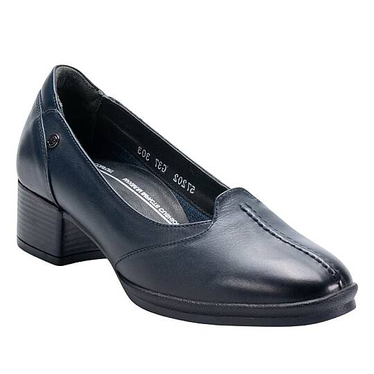 Forelli 57202-G Levin Lacivert Kadın Comfort Deri Ayakkabı