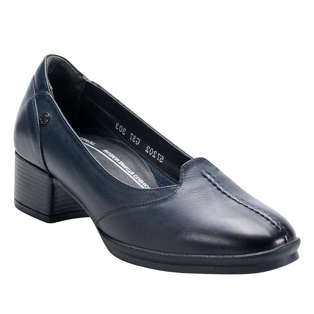 Forelli 57202-G Levin Lacivert Kadın Comfort Deri Ayakkabı - 1