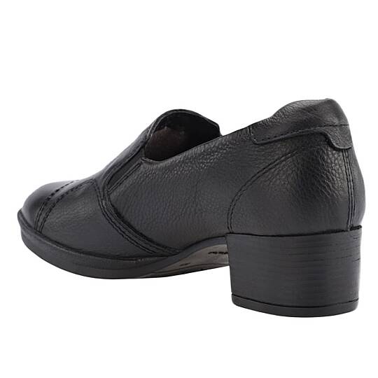 Forelli 57203-G Piloyd Siyah Kadın Comfort Deri Ayakkabı - 3
