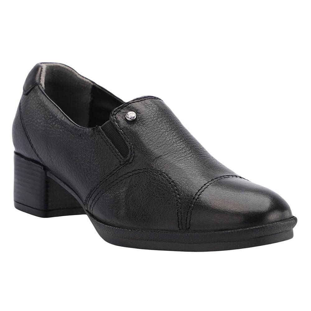 Forelli 57203-G Piloyd Siyah Kadın Comfort Deri Ayakkabı - 1