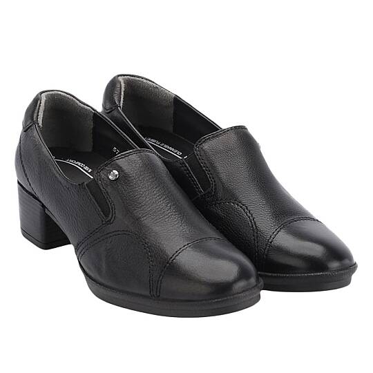 Forelli 57203-G Piloyd Siyah Kadın Comfort Deri Ayakkabı - 2