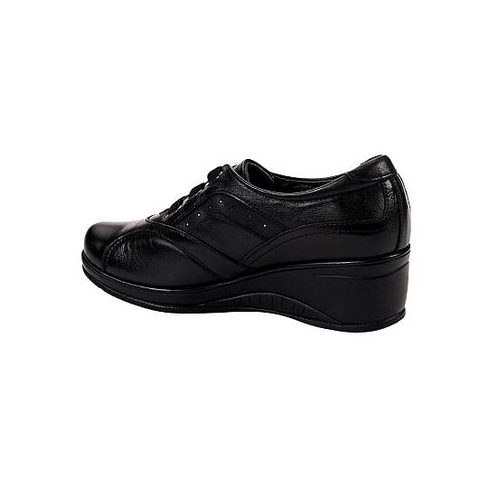 Forelli 57602-G Defne Siyah Kadın Comfort Deri Ayakkabı - 3