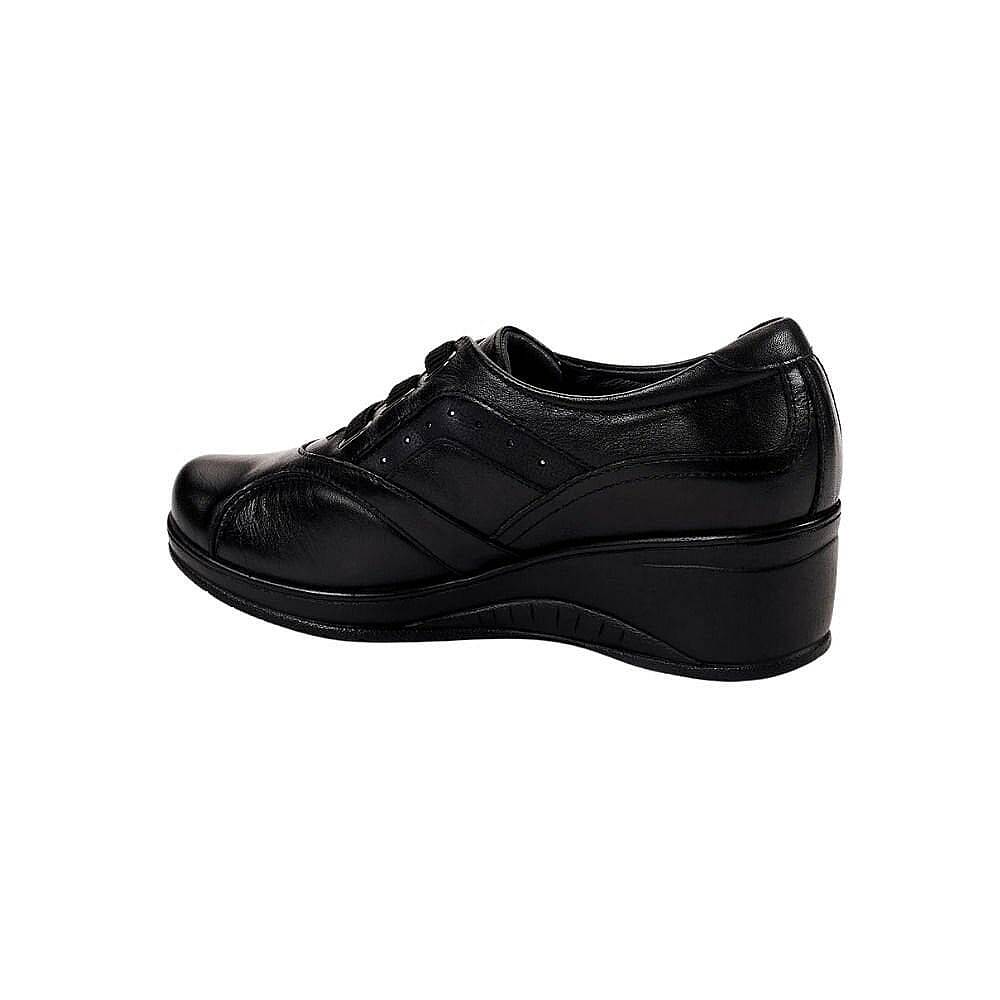 Forelli 57602-G Defne Siyah Kadın Comfort Deri Ayakkabı - 3