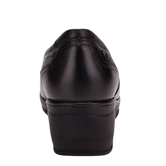 Forelli 57610-G Funda Siyah Kadın Comfort Deri Ayakkabı - 3