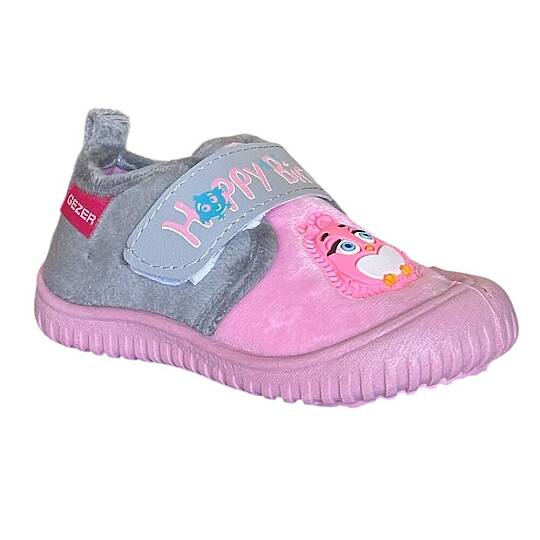 Gezer 3368.02 Gri/Pembe Çocuk Kreş Ev Ayakkabısı