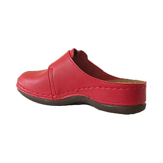 Kırmızı Cırtlı Kadın Hastane/Hemşire Comfort Sabo Terlik - 3