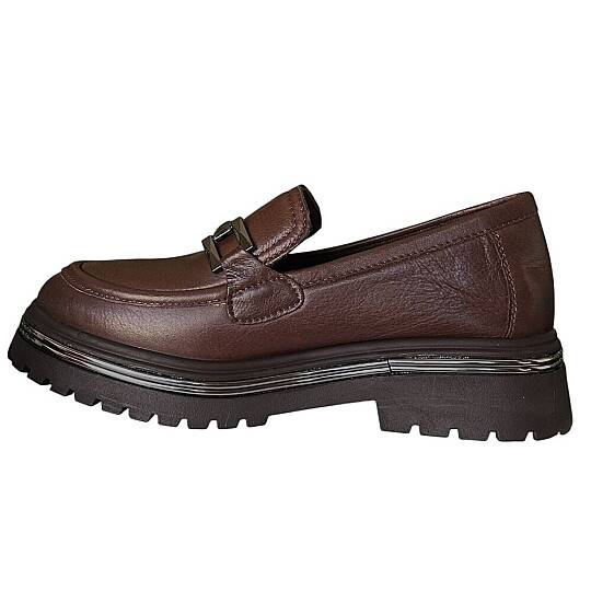 Mammamia D26KA-3220-B Kahve Kadın Comfort Deri Ayakkabı - 3