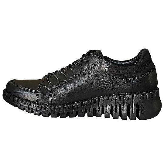 Mammamia D26KA-765-B Siyah Kadın Comfort Deri Ayakkabı - 3