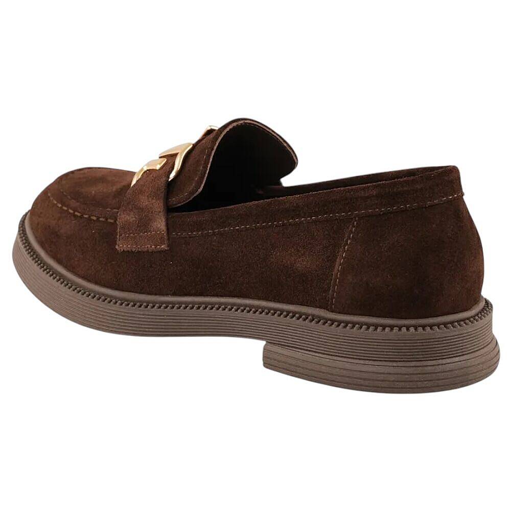 Mammamia D26KA-935-B Kahve Süet Kadın Comfort Deri Ayakkabı - 3